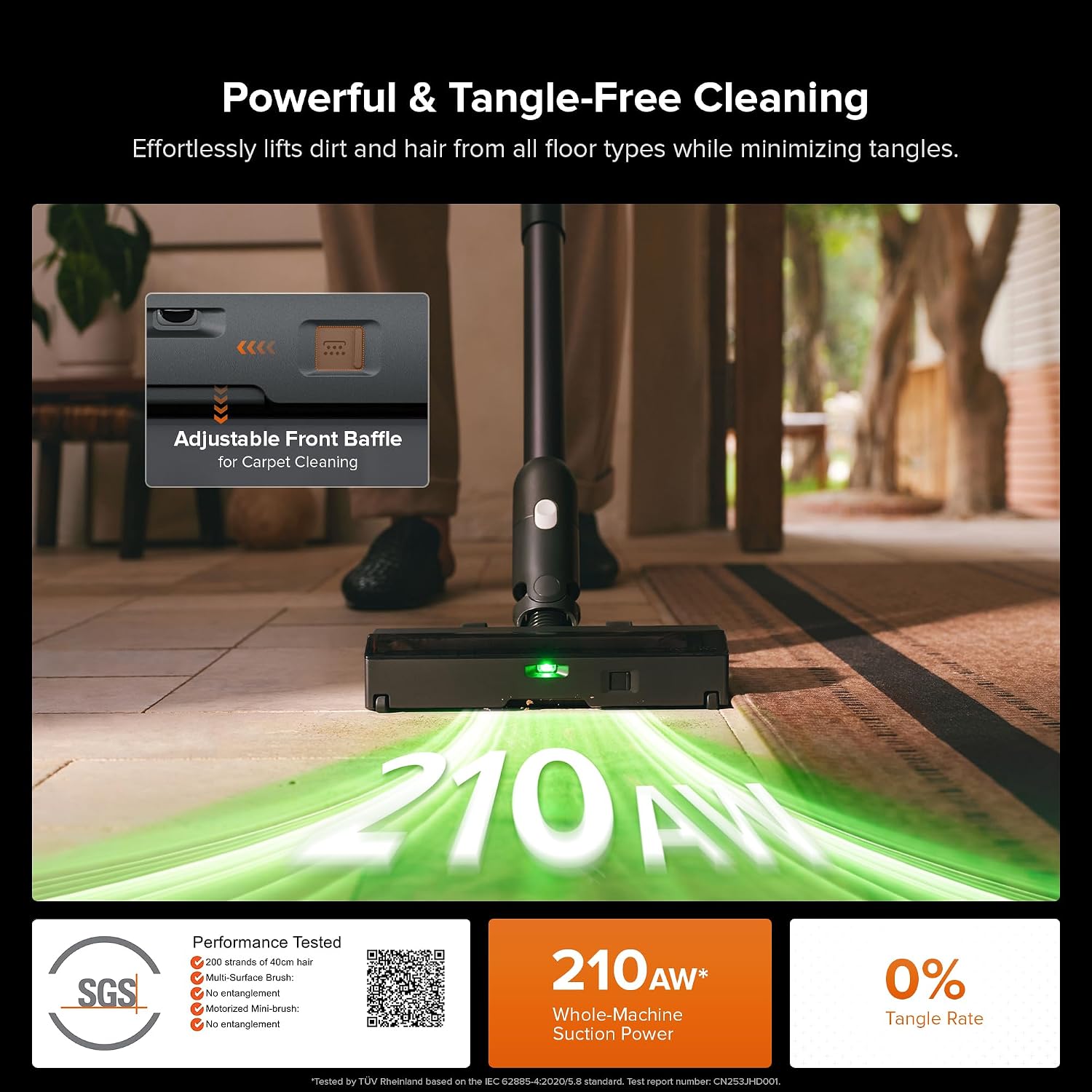 Detalle de Roborock cordless stick vacuum H60