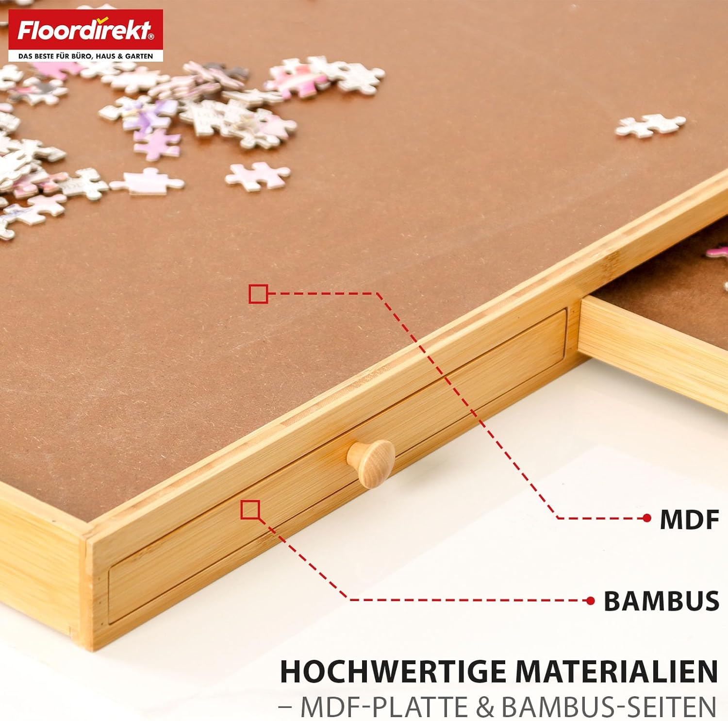 Detalle de Floordirekt Yukon Puzzletisch 76Ă57 cm đ§©