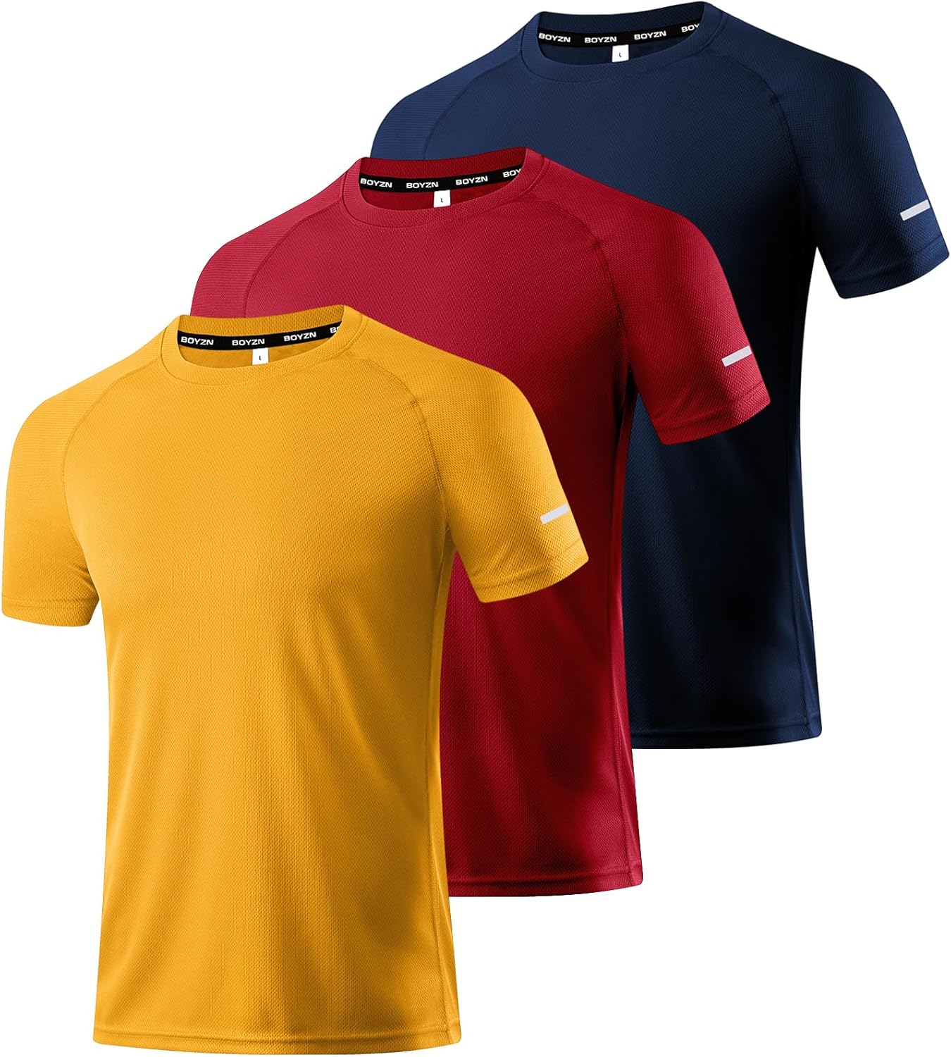 Thumbnail 6 de Boyzn Men's Workout Shirts (1, 3, 5, or 7 Pack) – Dry Fit Moisture-Wicking Mesh Tees