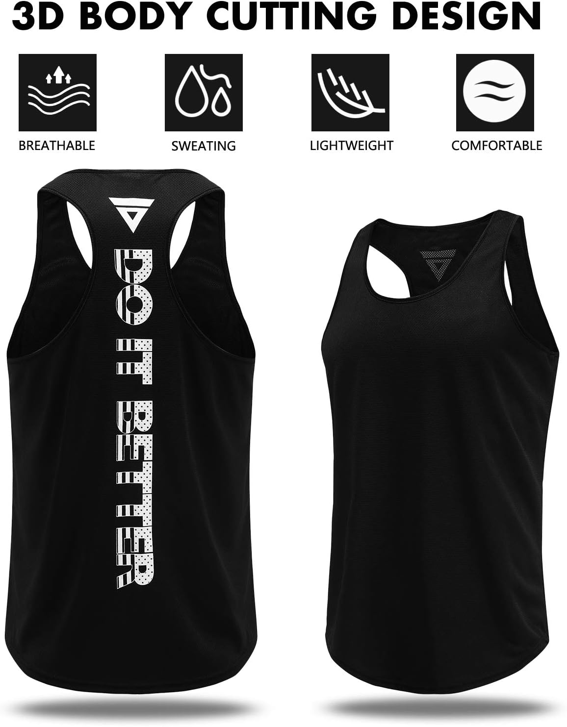 Thumbnail 3 de Boyzn Tank Top Herren – 1er- oder 3er-Pack, atmungsaktives Muskelshirt mit Racerback