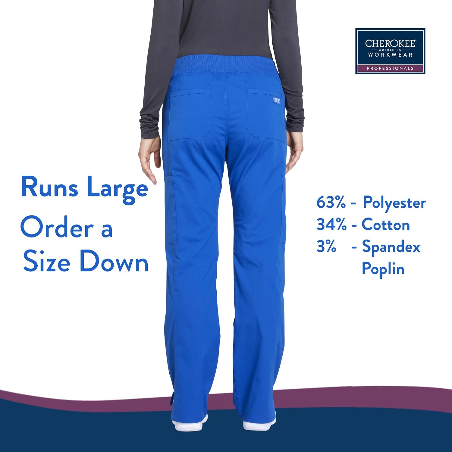 Thumbnail 2 de Cherokee WW170T Women's Scrub Pants, 2-Way Stretch and Six Pockets