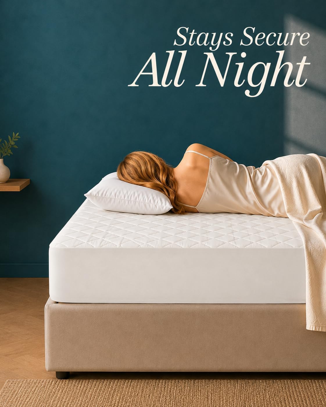 Detalle 2 de Utopia Bedding UB0045 Twin Mattress Pad, Quilted, 16-Inch Deep Pocket