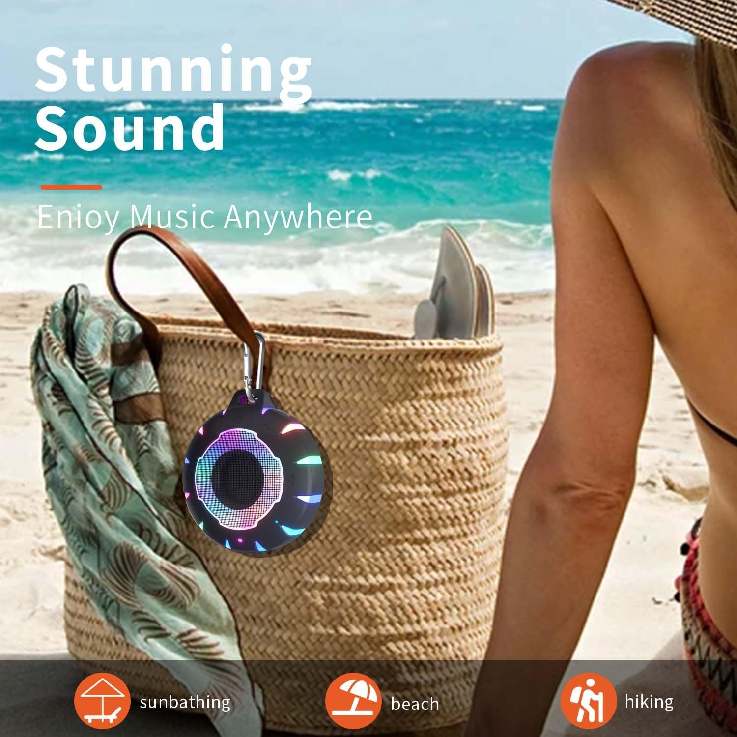 Thumbnail 5 de HEYSONG Waterproof Shower Speaker 12H