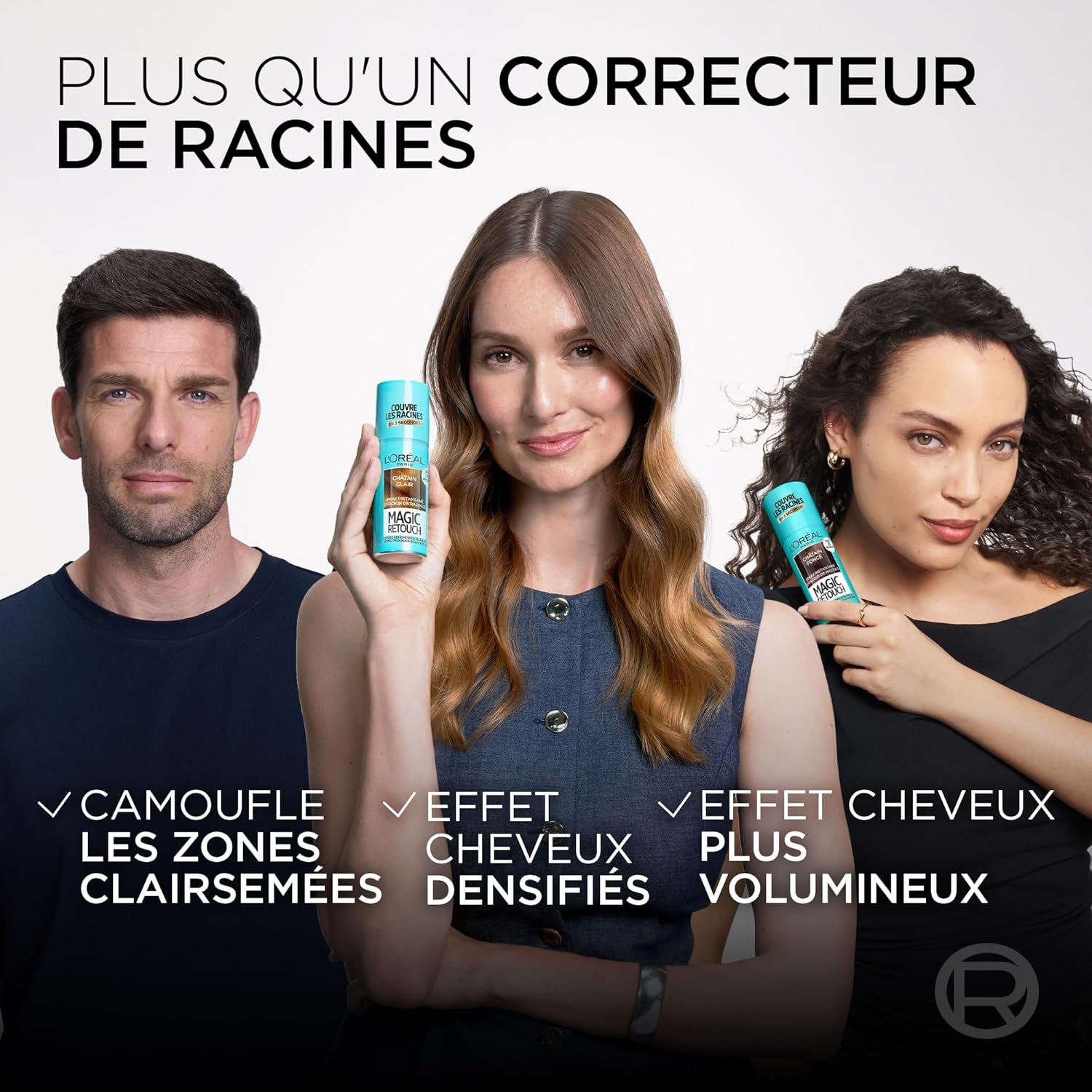 Thumbnail 4 de L’Oréal Paris Magic Retouch - Correcteur de racines et cheveux blancs, Châtain Clair, 75 ml