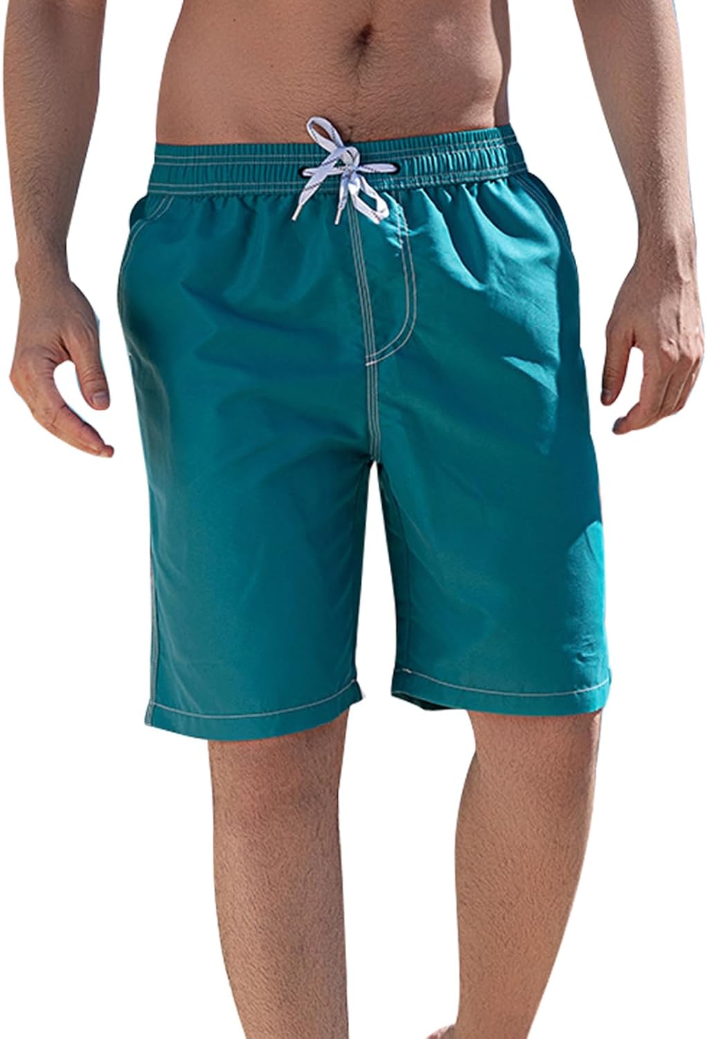 Detalle de SEDEX Mens Swimming Shorts with Zipper Pocket – 2-in-1 Quick Dry Swim Trunks