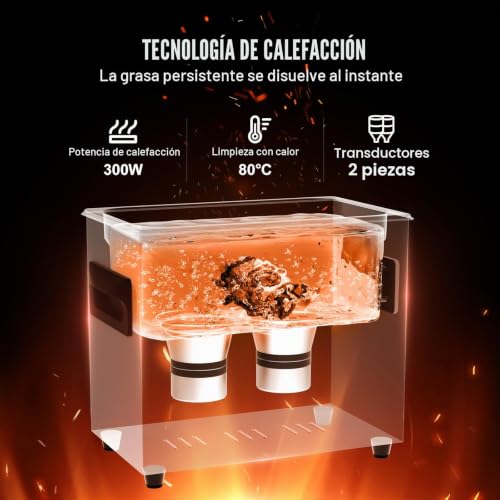 Thumbnail 2 de VEVOR Limpiador ultrasónico 3 L, 40 kHz, 120 W con desgasificación y calentador para joyería
