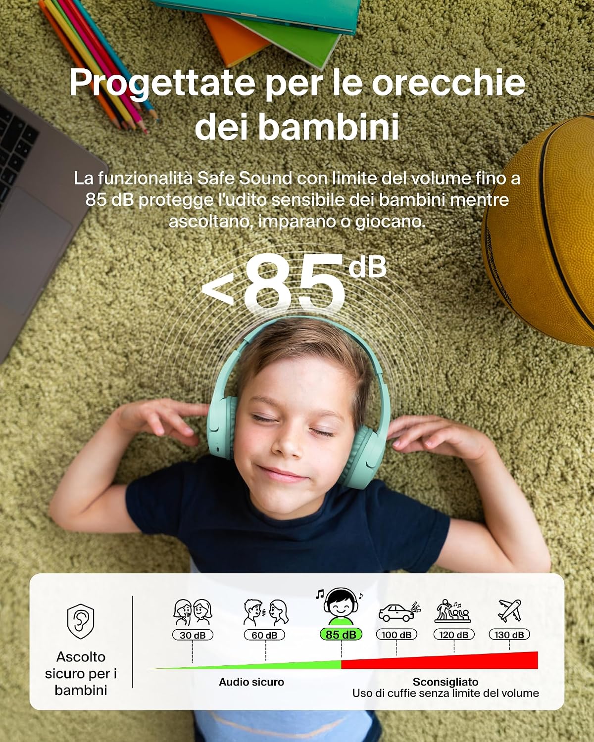 Thumbnail 2 de Belkin SoundForm Mini cuffie bambini
