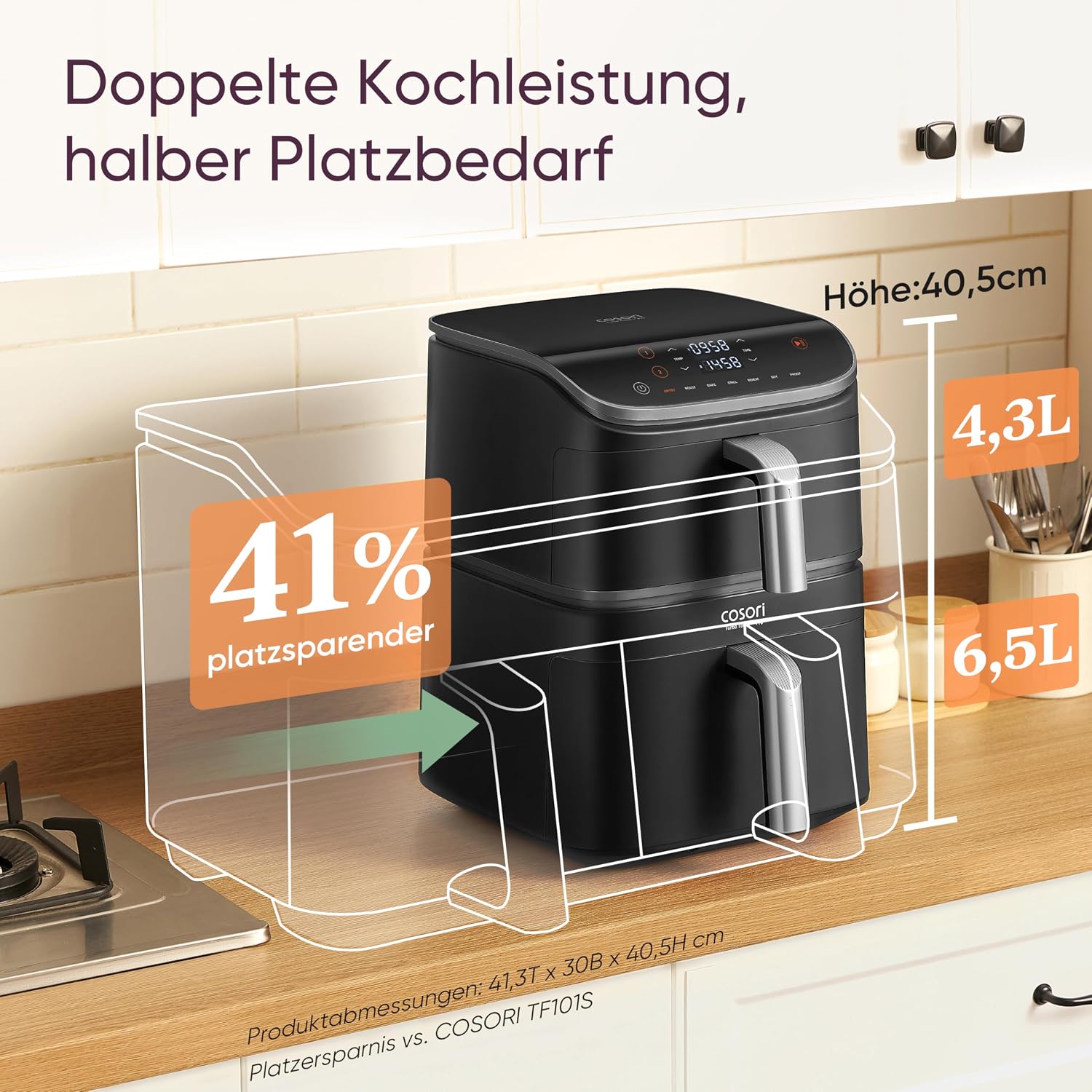 Thumbnail 6 de COSORI Turbo Tower Pro Airfryer Keramik 2-Kammern