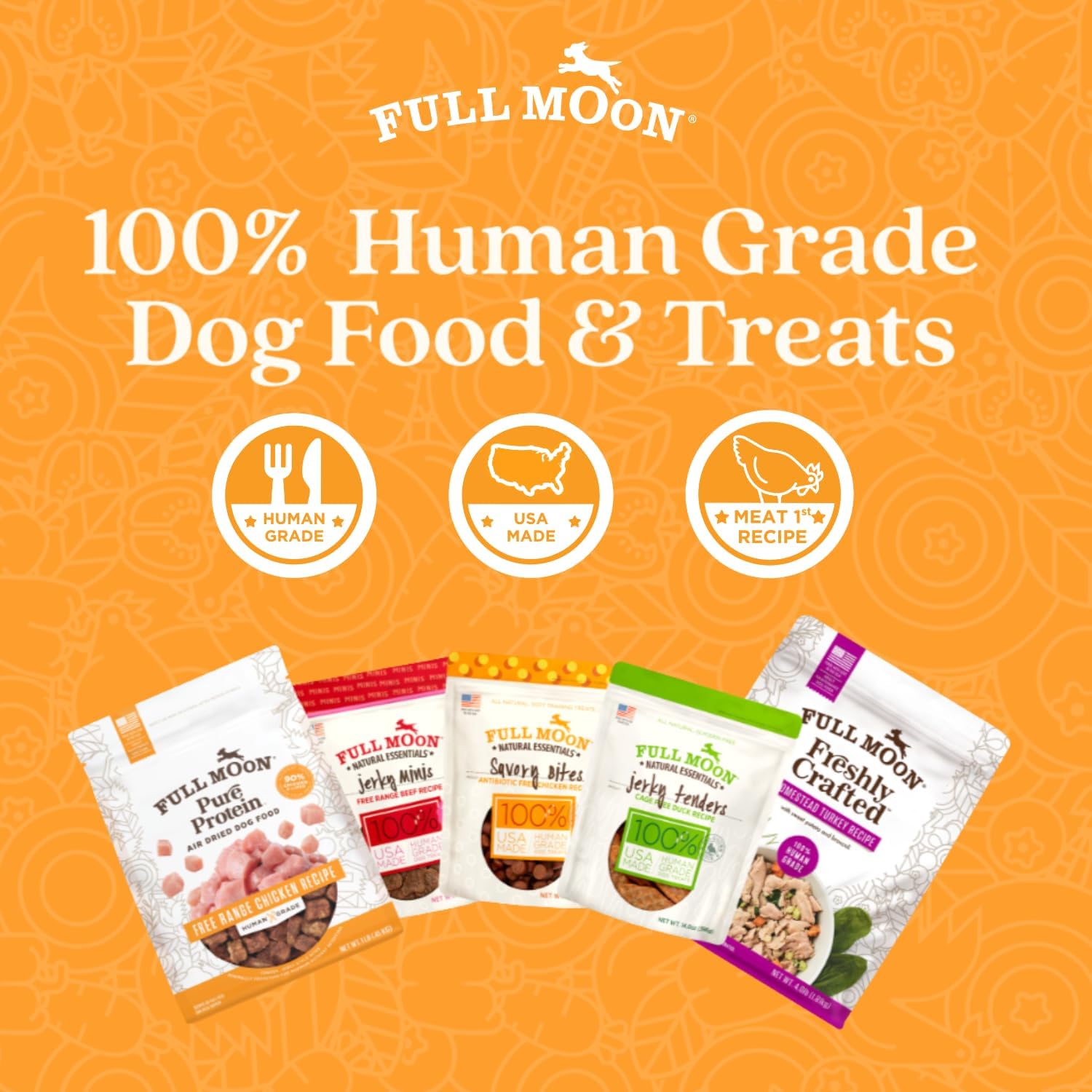 Thumbnail 6 de Full Moon All Natural Human Grade Dog Treats: Essential Beef Savory Sticks (22 oz)