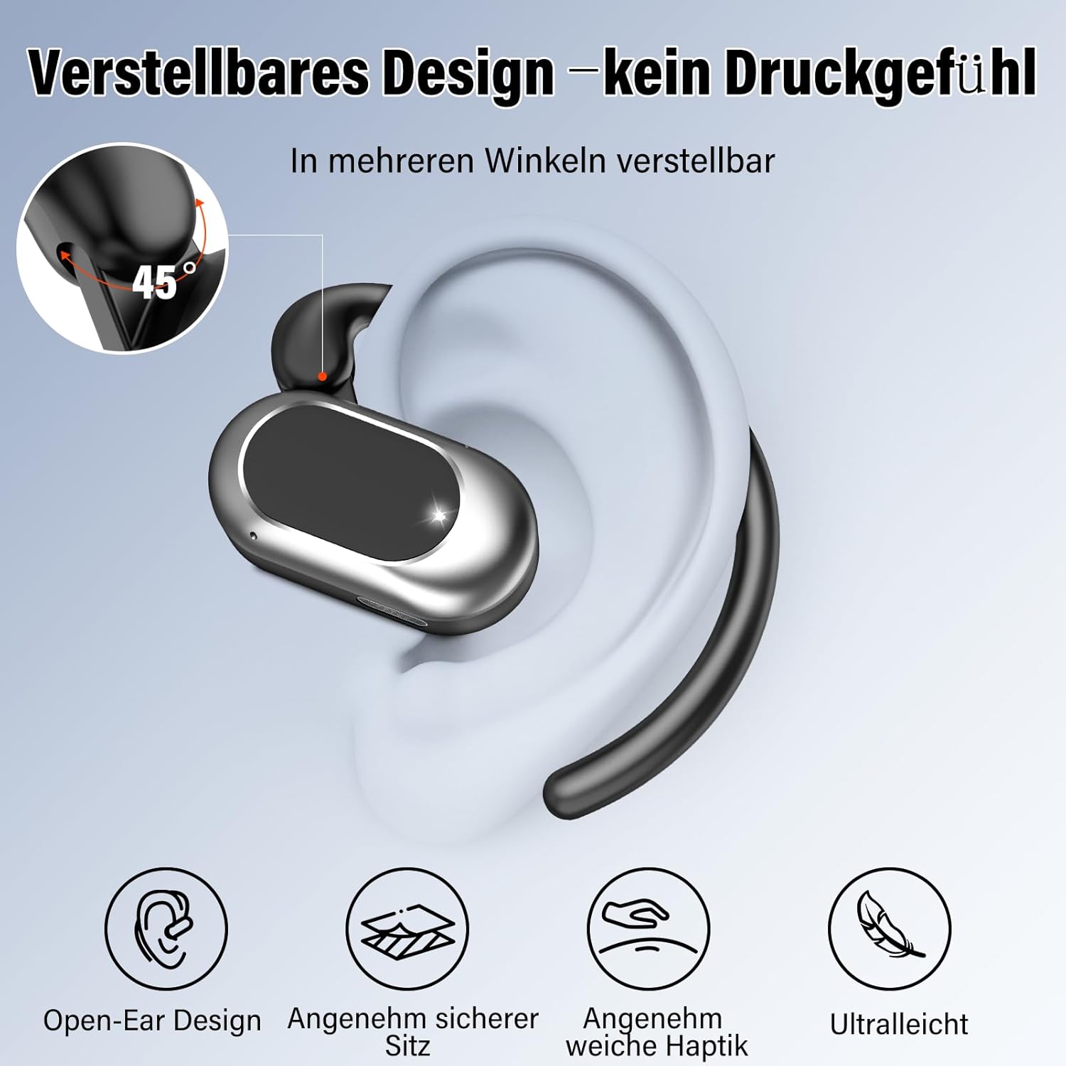 Thumbnail 5 de Open Ear Kopfhörer G219 – Bluetooth 5.4, 14,2 mm Treiber, IPX7, Open-Ear Design