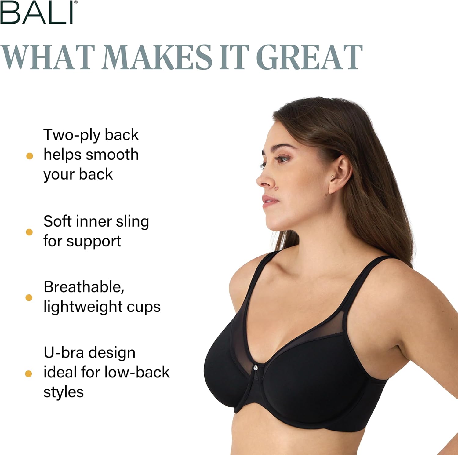 Thumbnail 1 de Bali Women’s Seamless Underwire T-Shirt Bra with Convertible Straps (Ultra Light)