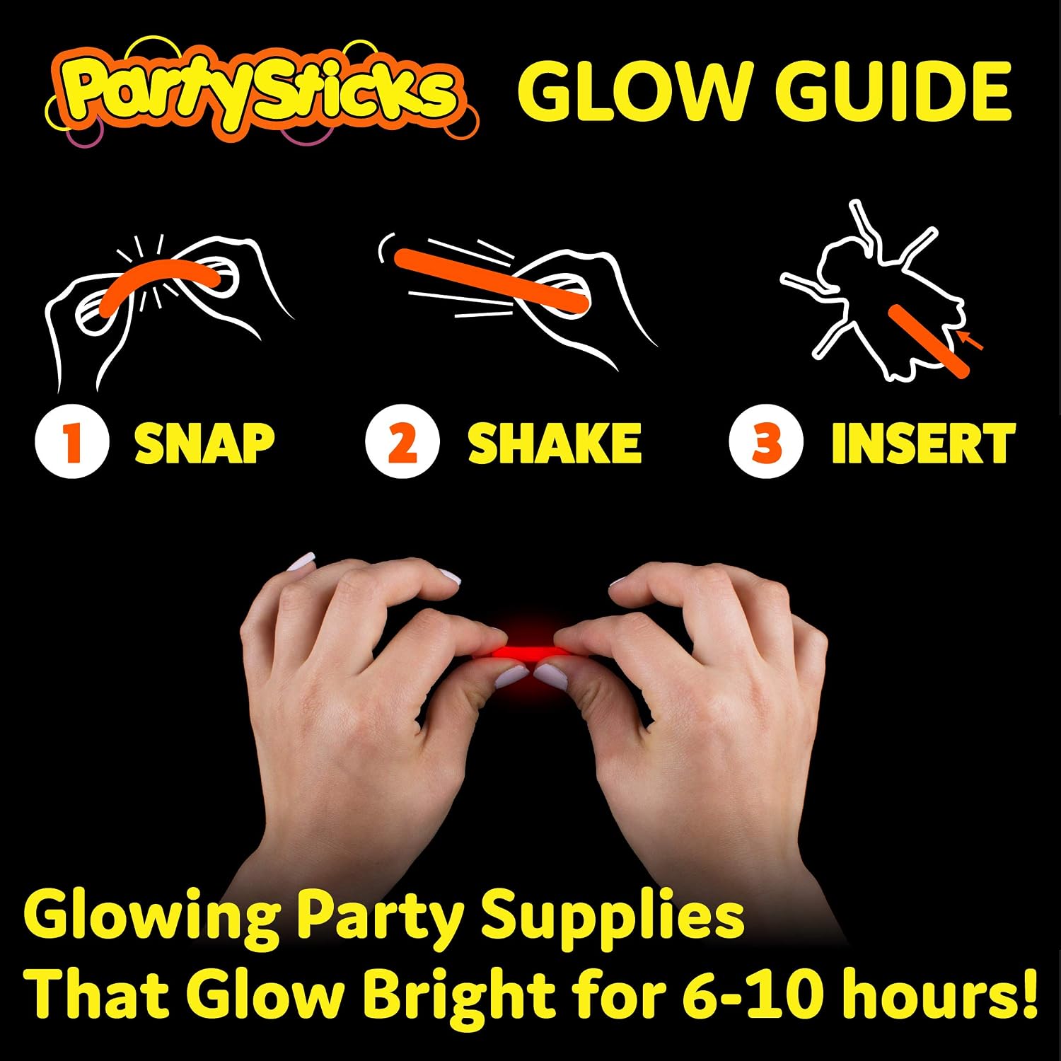 Detalle de Glow Critters Glow-in-the-Dark Bug Toys, 30 Count