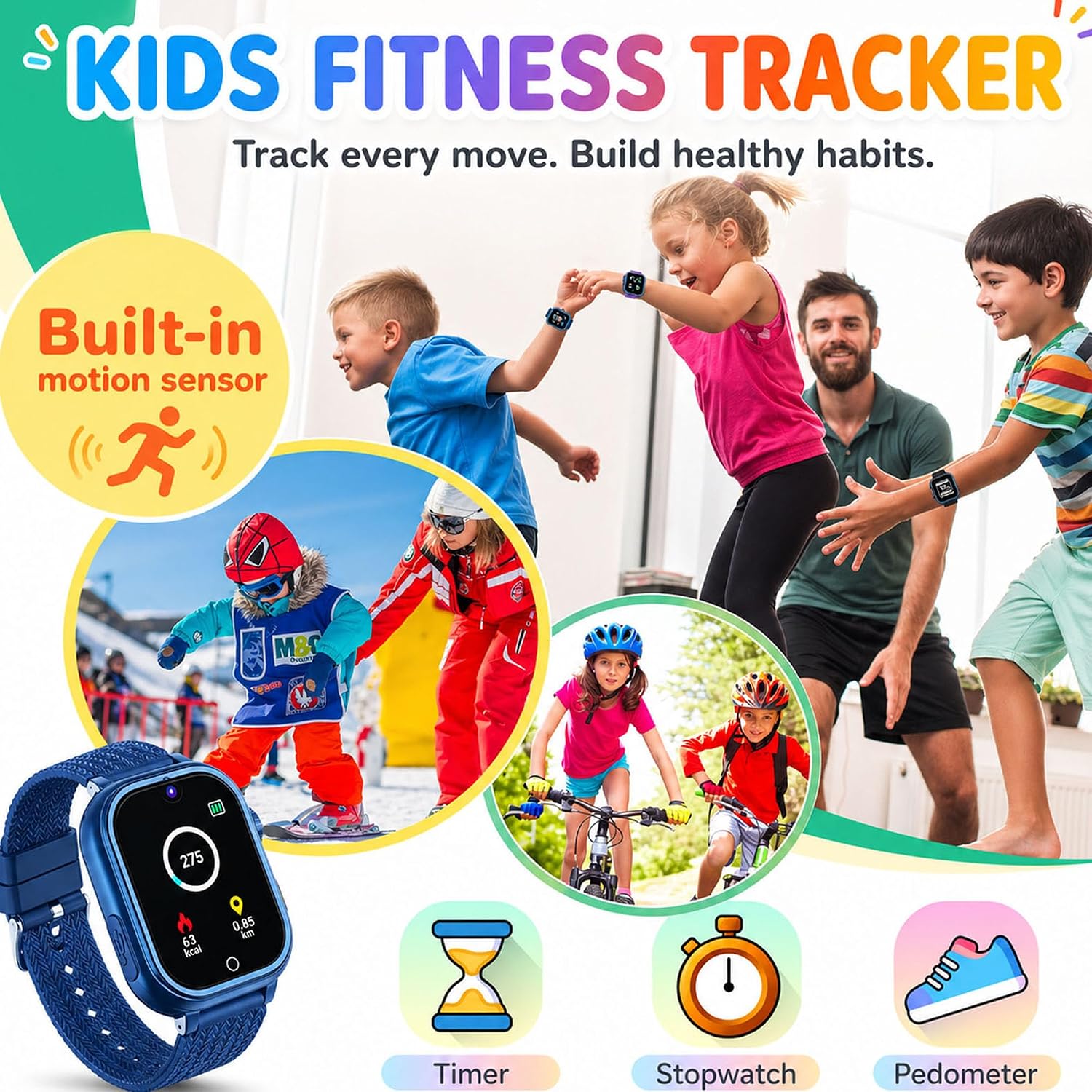 Detalle 2 de Goodatech Kids Smartwatch, 1.54-Inch Touchscreen