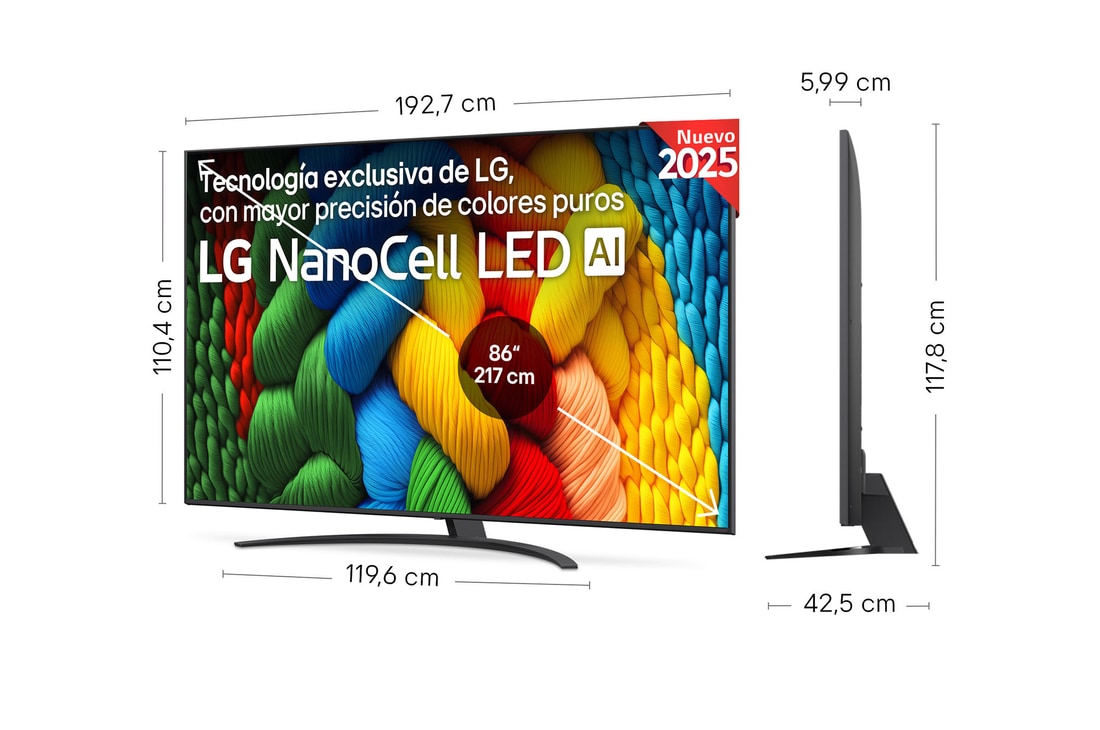 Thumbnail 1 de LG NANO81 86" 4K NanoCell 2025, Smart TV