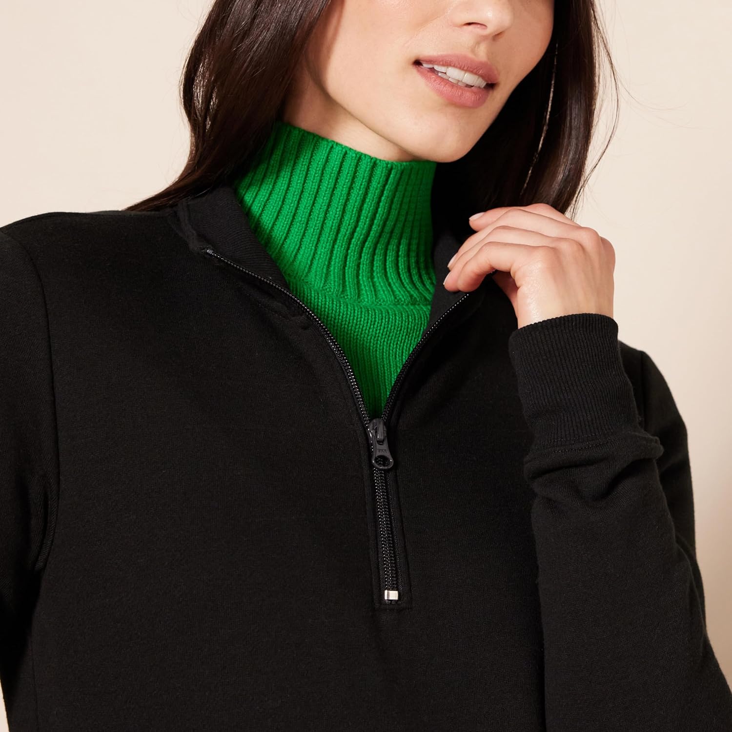 Thumbnail 2 de Women’s Long-Sleeve Fleece Quarter-Zip Jumper (Plus Sizes) by Amazon Essentials