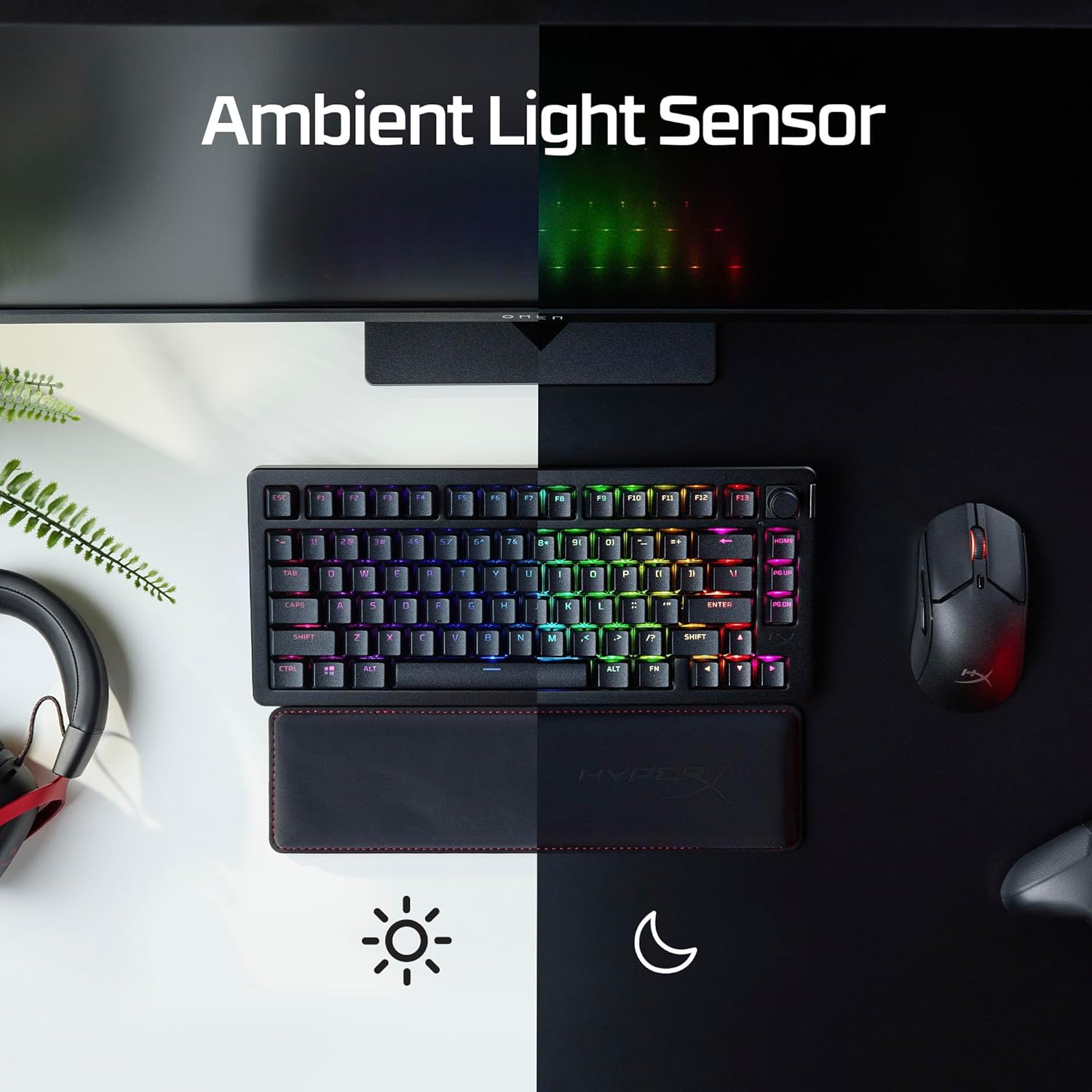 Thumbnail 5 de HyperX Alloy Rise 75 Wireless (75% Hot-Swap) – Dual-Wireless + Bluetooth Gaming-Tastatur, QWERTY US Layout