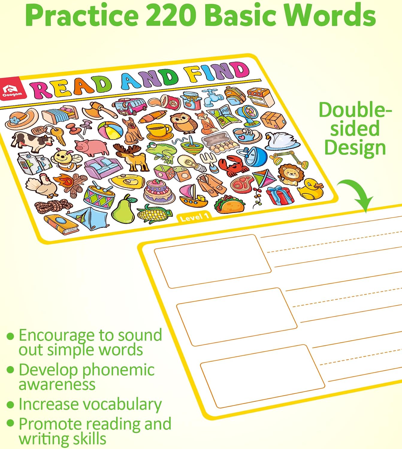Thumbnail 3 de Coogam learning flashcards 220 word cards