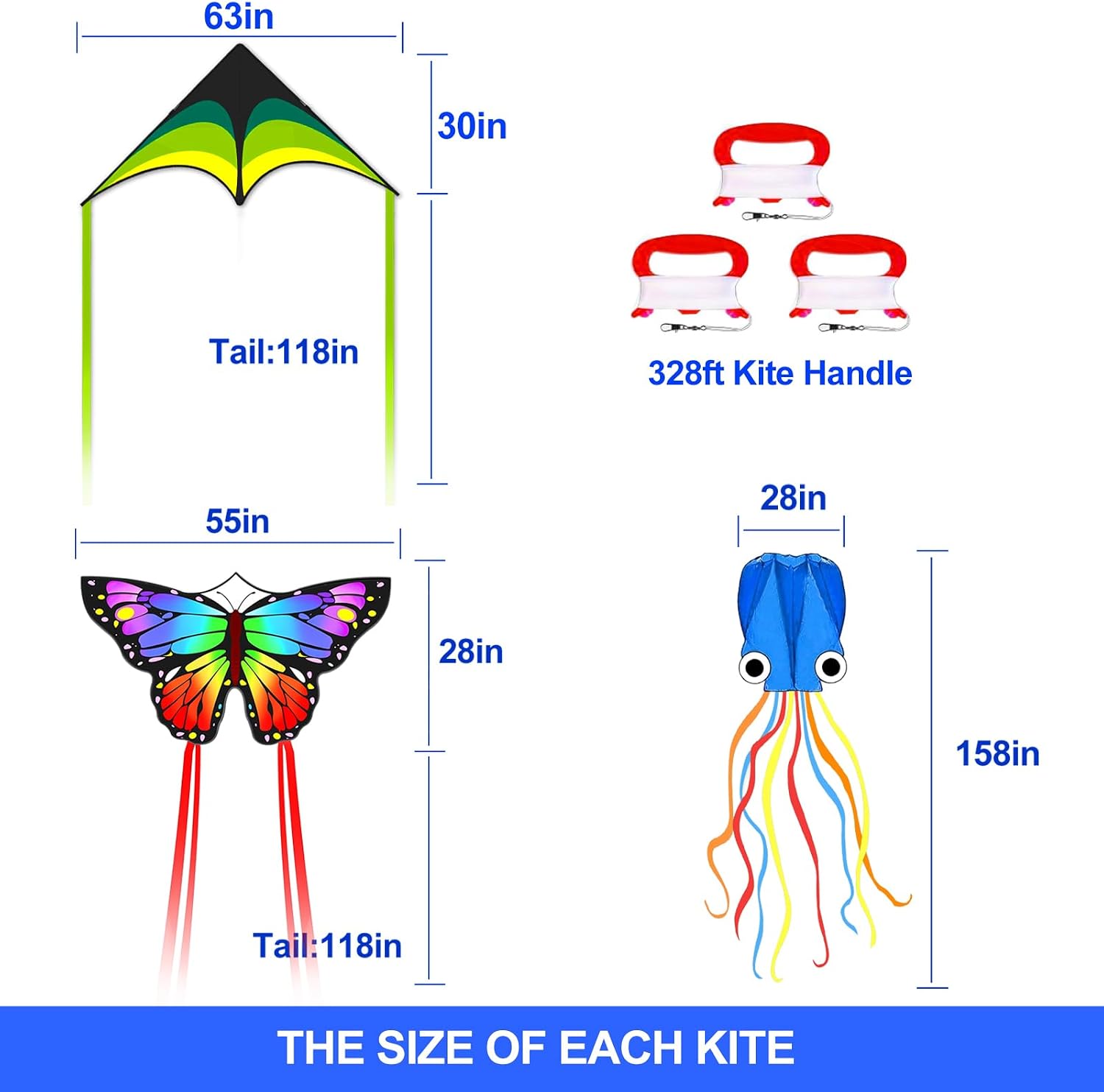 Detalle 2 de Kite Set for Kids and Adults 100m Line