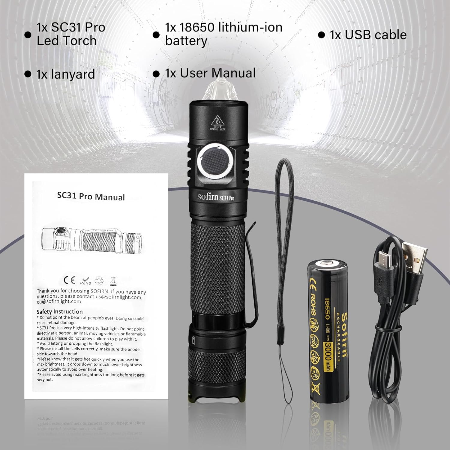 Thumbnail 6 de Sofirn SC31 Pro Linterna LED 2000 Lumens 🚶‍♂️ Recargable Impermeable