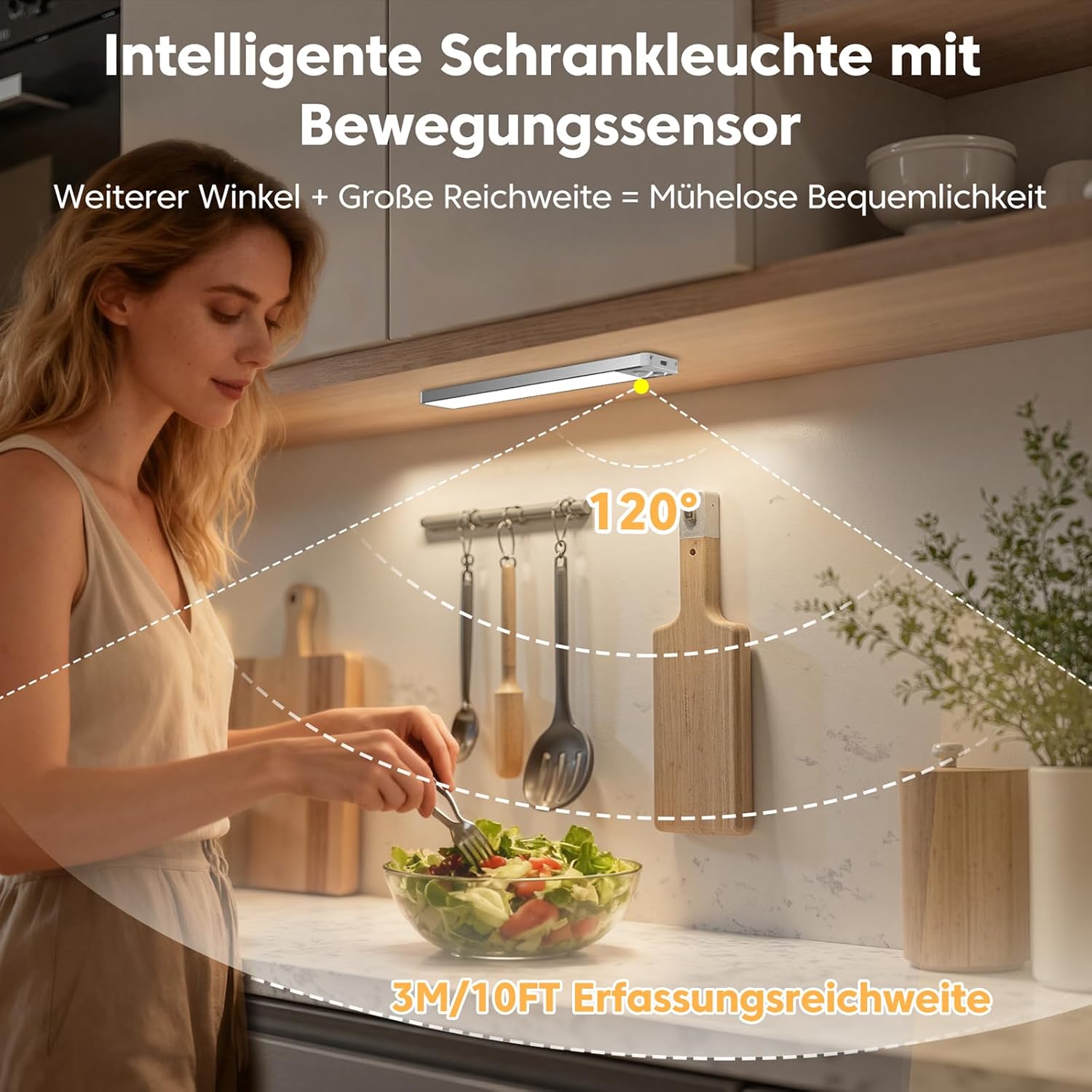 Detalle 2 de FILIYANO Unterbauleuchte Küche 3er Set