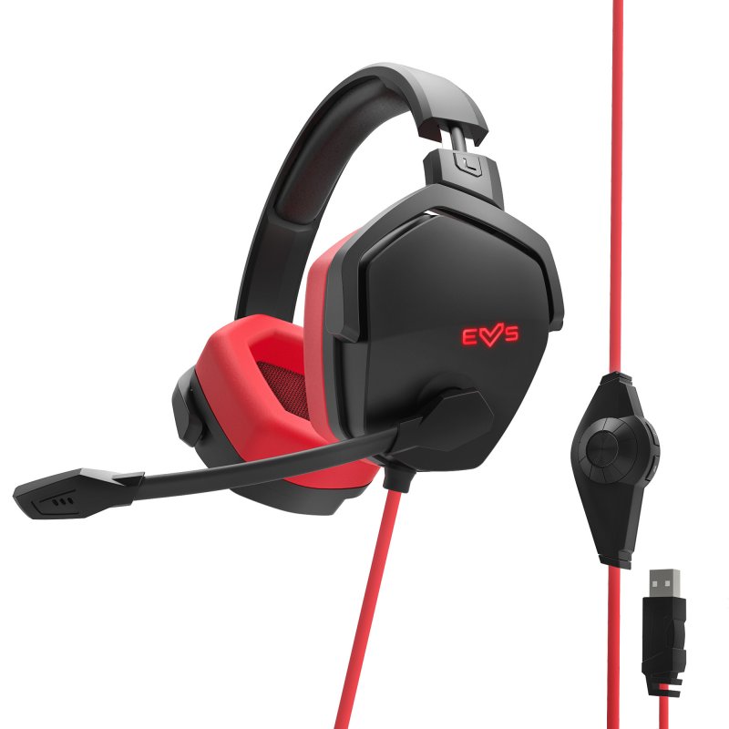 Detalle de Energy Sistem ESG 4 Surround 7.1 Auriculares gaming negro/rojo