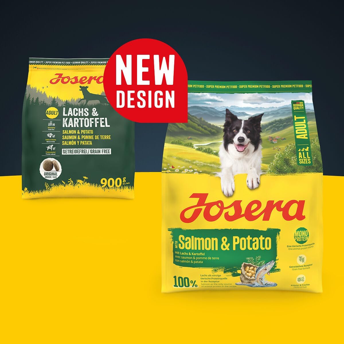 Detalle de JOSERA Adult Lachs & Kartoffel – getreidefreies Monoprotein-Trockenfutter (12,5 kg) für ausgewachsene und ältere Hunde