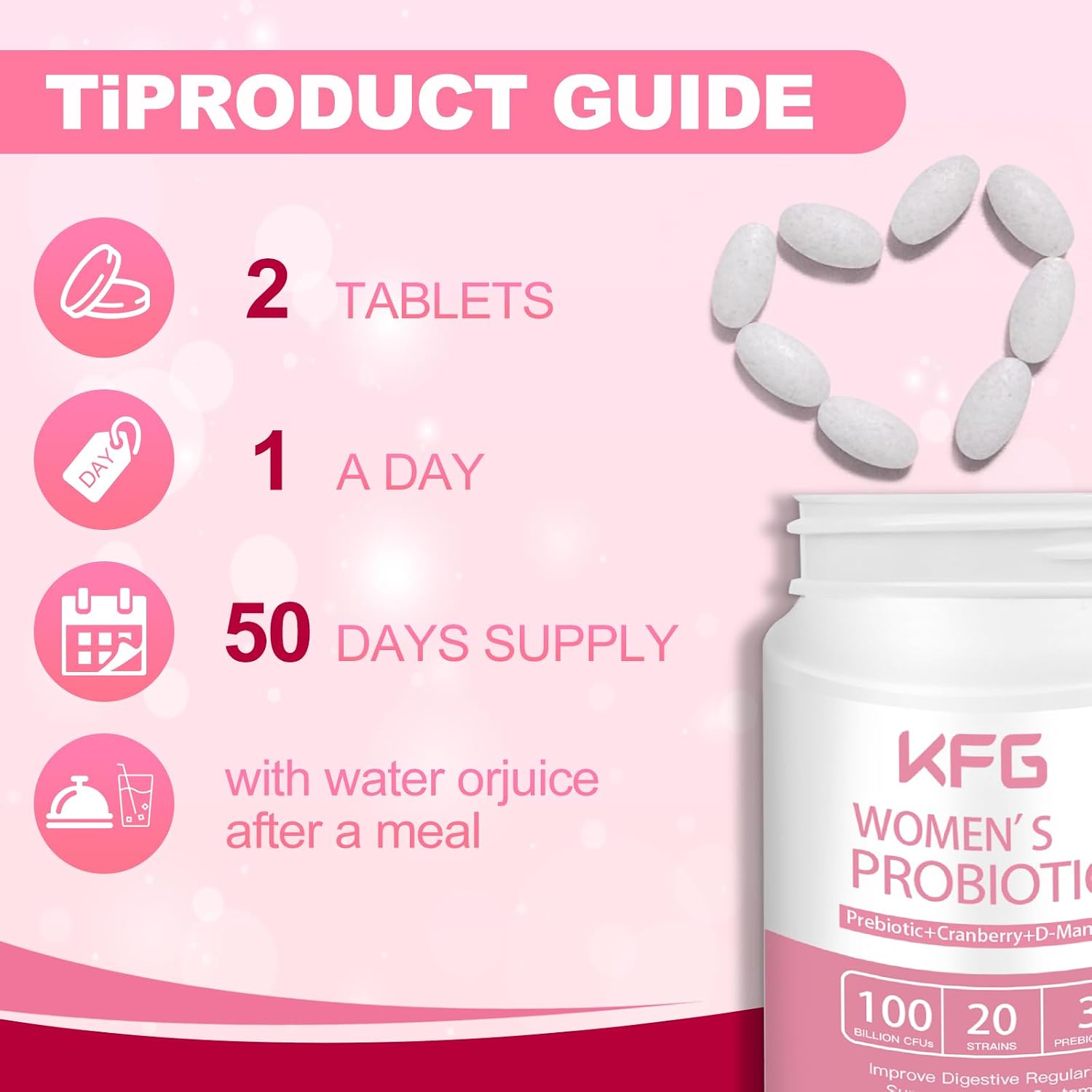 Thumbnail 6 de KFG Women's Probiotic Tablets, 100 Tablets