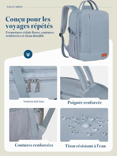 Detalle de Lossga Sac à Dos Voyage Cabine 40x30x20 – bagage cabine Ryanair (Under-seat)