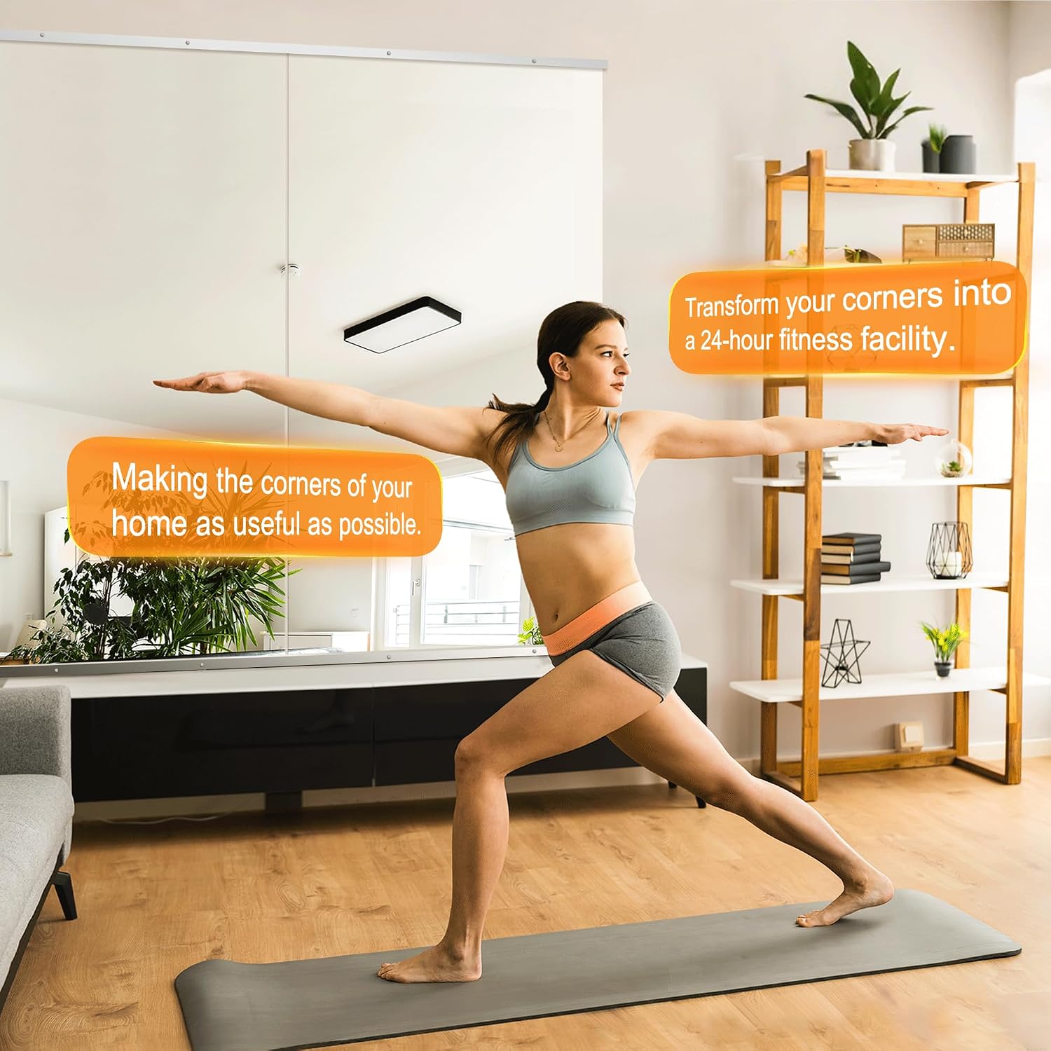 Thumbnail 3 de Delma Home Gym Mirror 54 x 30 Inches