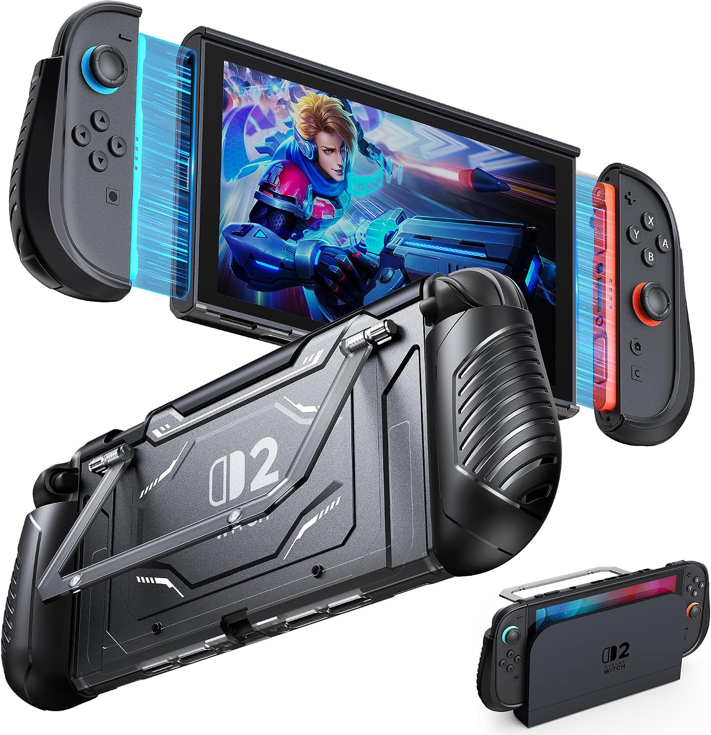 Detalle de FYOUNG Switch 2 Protective Case with Kickstand
