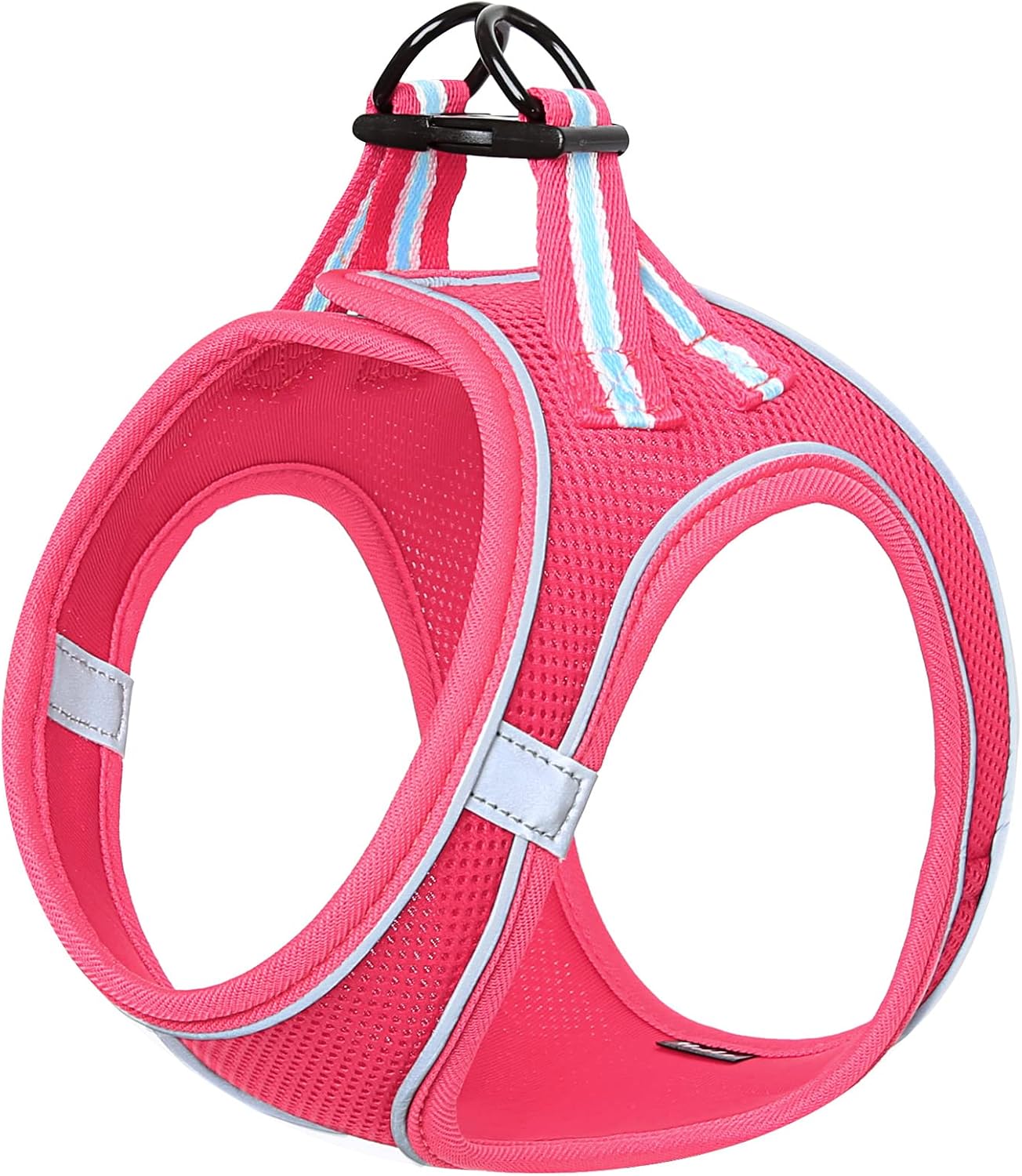 Detalle de HEELE Geschirr Hund Klein – verstellbares Air Mesh Hundegeschirr, reflektierend, XS, Rosenrot