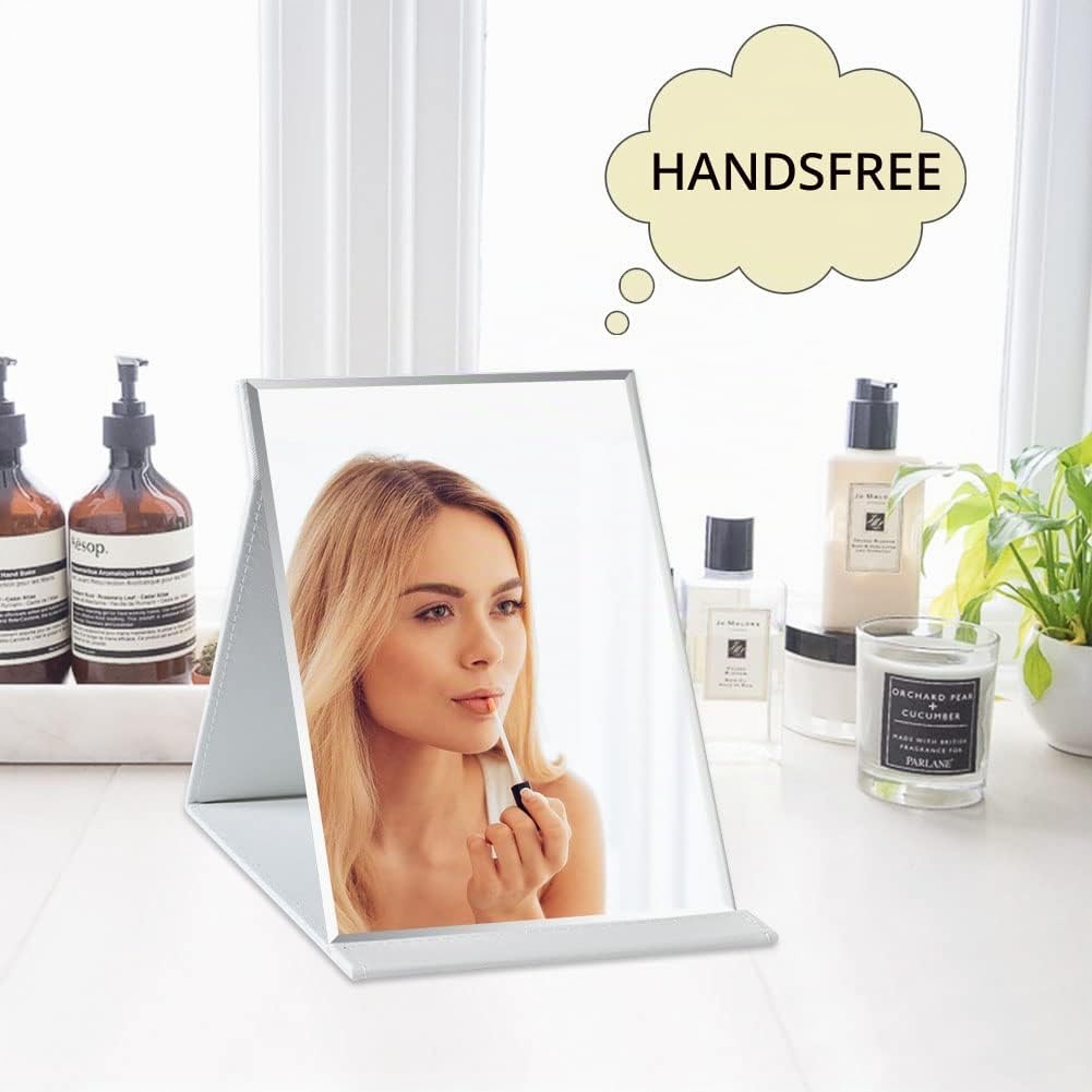 Thumbnail 4 de OSDUE extra stor bordsspegel – vikbar med PU-läder och justerbar vinkel