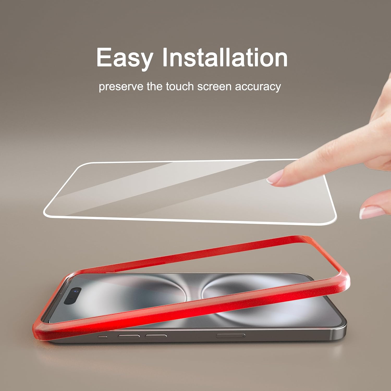 Thumbnail 5 de Ailun 3 Pack Screen Protector for iPhone 16 (6.1") + 3 Pack Camera Lens Protector with Installation Frame