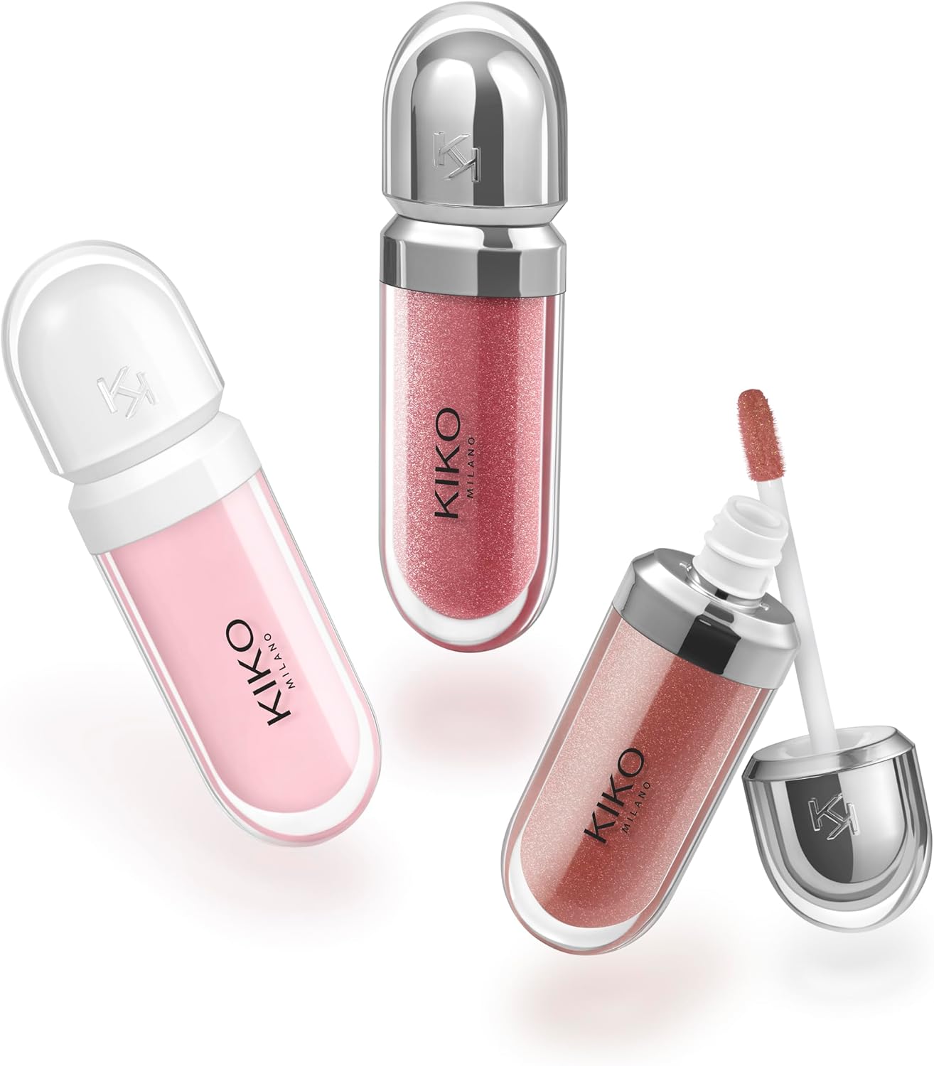 Detalle 1 de KIKO Milano Glossy Lip Set – läppkit med två läppglans och volymkräm