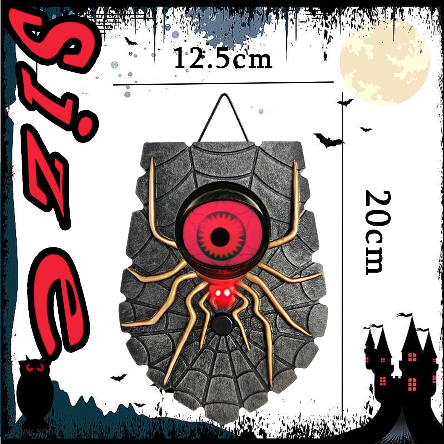 Thumbnail 1 de KEELYY Halloween Augapfel Türklingel – Leuchtende Augen und gruselige Sounds