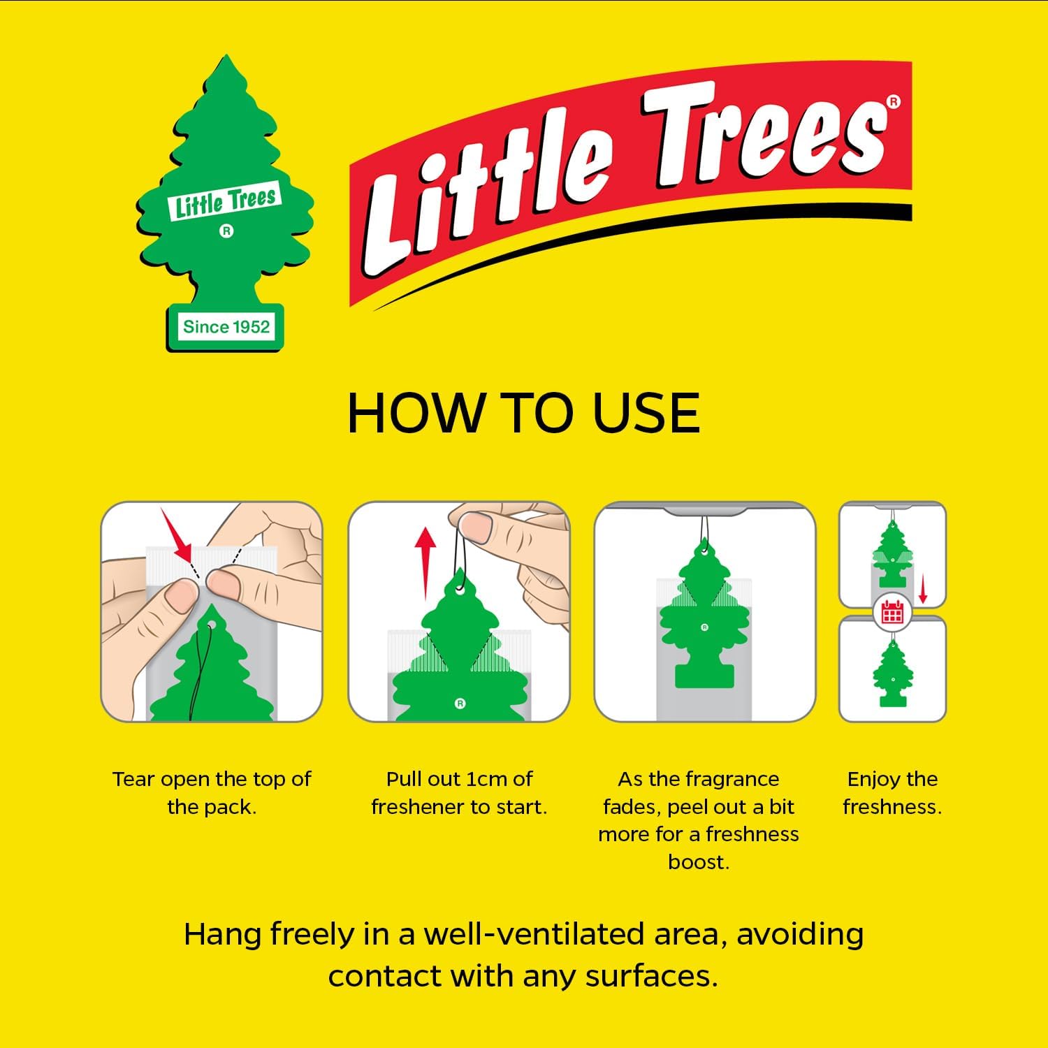 Detalle 2 de Little Trees Air Freshener Tree MTR0004 Black Ice – hanging car, home and caravan fragrance (single pack)