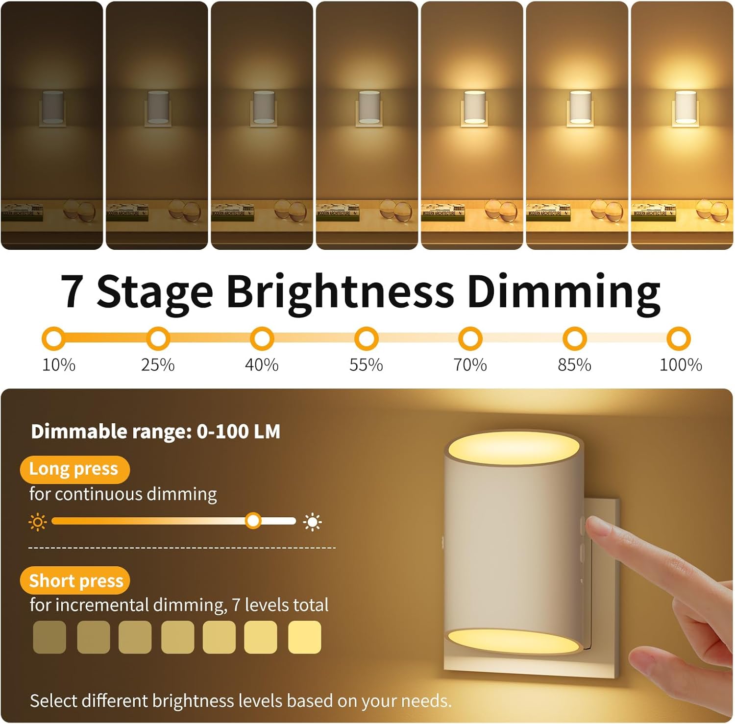 Thumbnail 2 de Night Light Plug in Wall 100LM 2 Pack