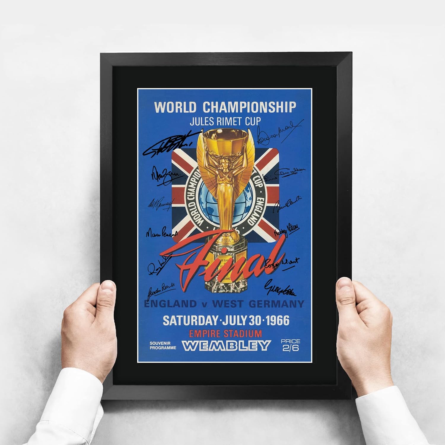 Thumbnail 2 de HWC Trading FR A3 England 1966 World Cup Final framed signed autograph memorabilia poster (A3)