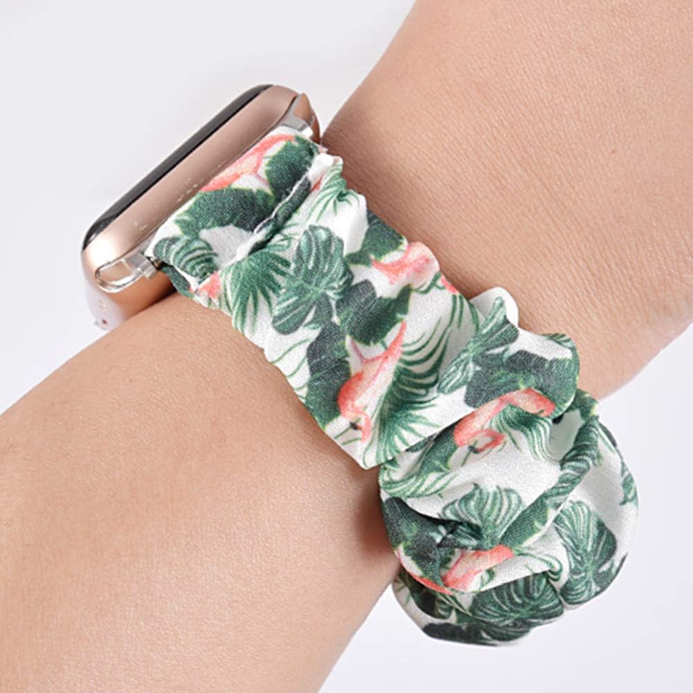 Detalle de juanxian Scrunchie Elastic Watch Wristbands – Comfortable, Buckle-Free Apple Watch Straps (38/40mm, 42/44mm)