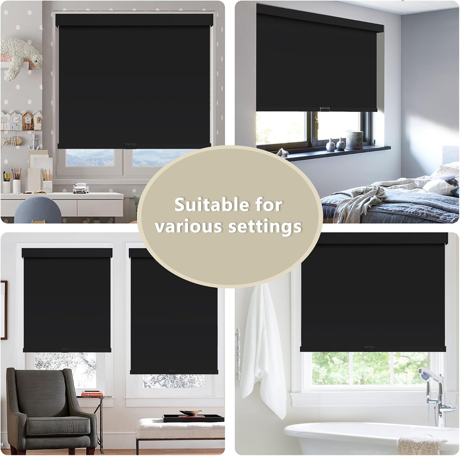 Thumbnail 5 de SUNOFF Cordless Blackout Roller Shades 28" x 72"