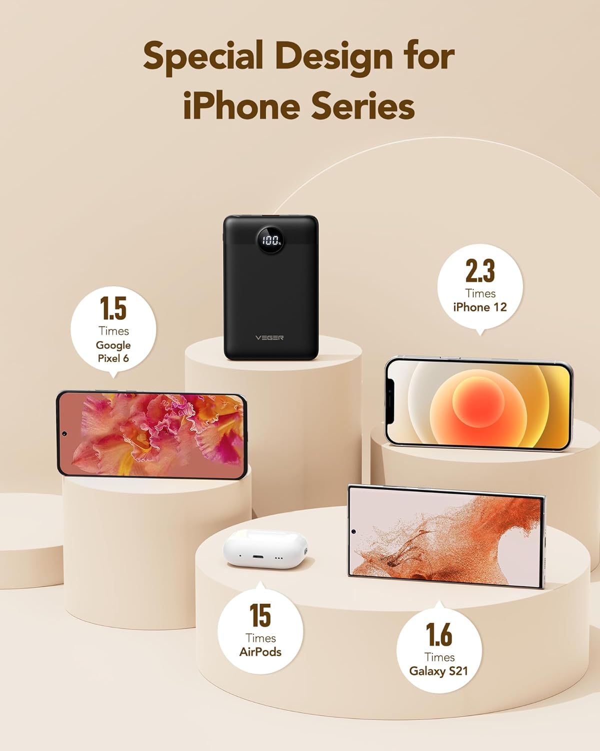 Thumbnail 5 de VEGER Small Power Bank 10000mAh USB-C