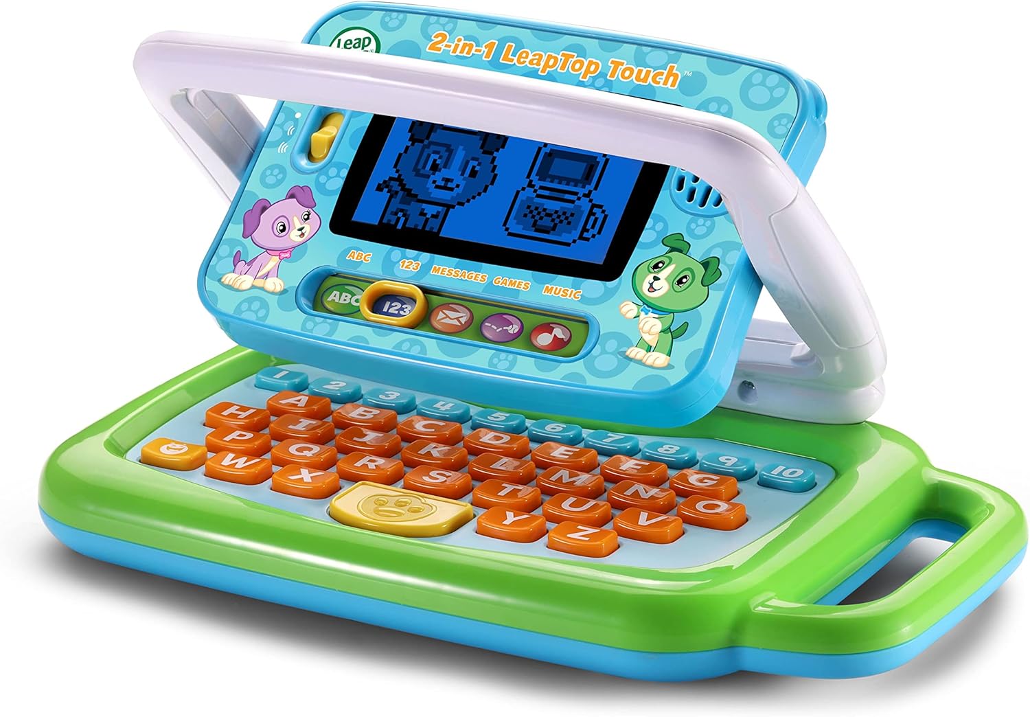 Detalle de LeapFrog 2 in 1 LeapTop Touch Laptop (Green) learning tablet for kids aged 2+
