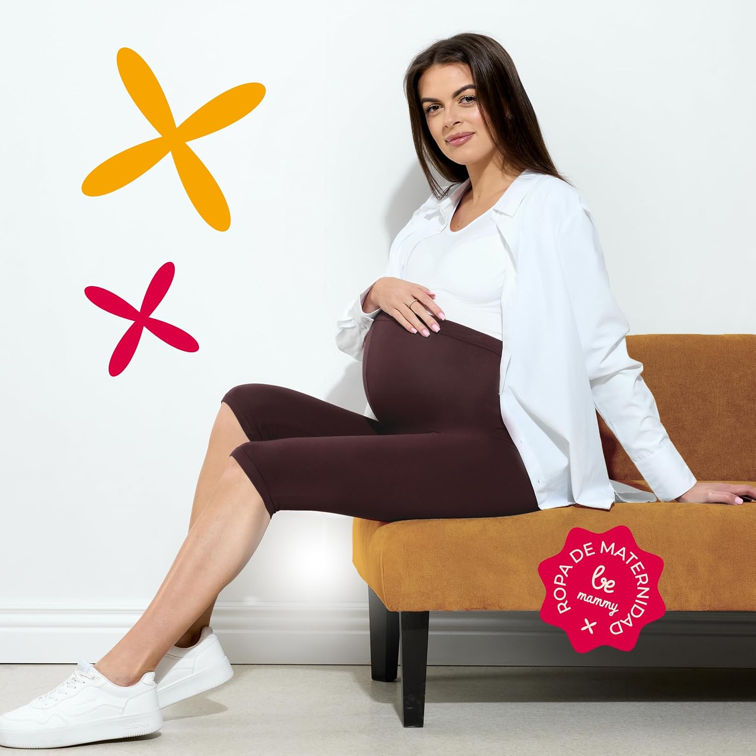 Thumbnail 4 de Be Mammy Umstandsleggings Be20-229 Leggings 3/4 mujer
