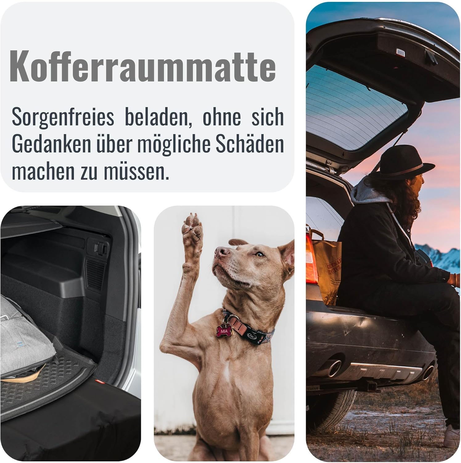 Thumbnail 5 de achilles Ladekantenschutz Kofferraum – Kofferraumschutzmatte für Hund, kratzfest & wasserdicht, universal 100×70 cm