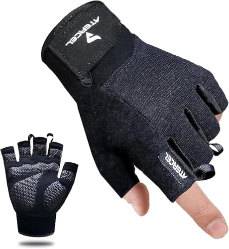 Detalle de Atercel Guantes de entrenamiento unisex: agarre seguro y transpirables para levantamiento de pesas y gimnasio
