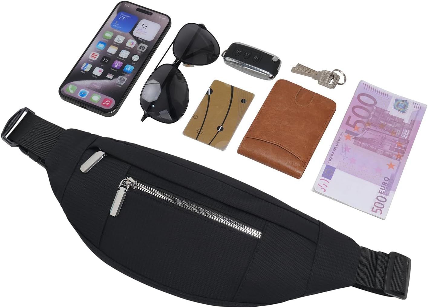 Thumbnail 1 de Bauchtasche Hüfttasche Schwarz 32×14×6 cm