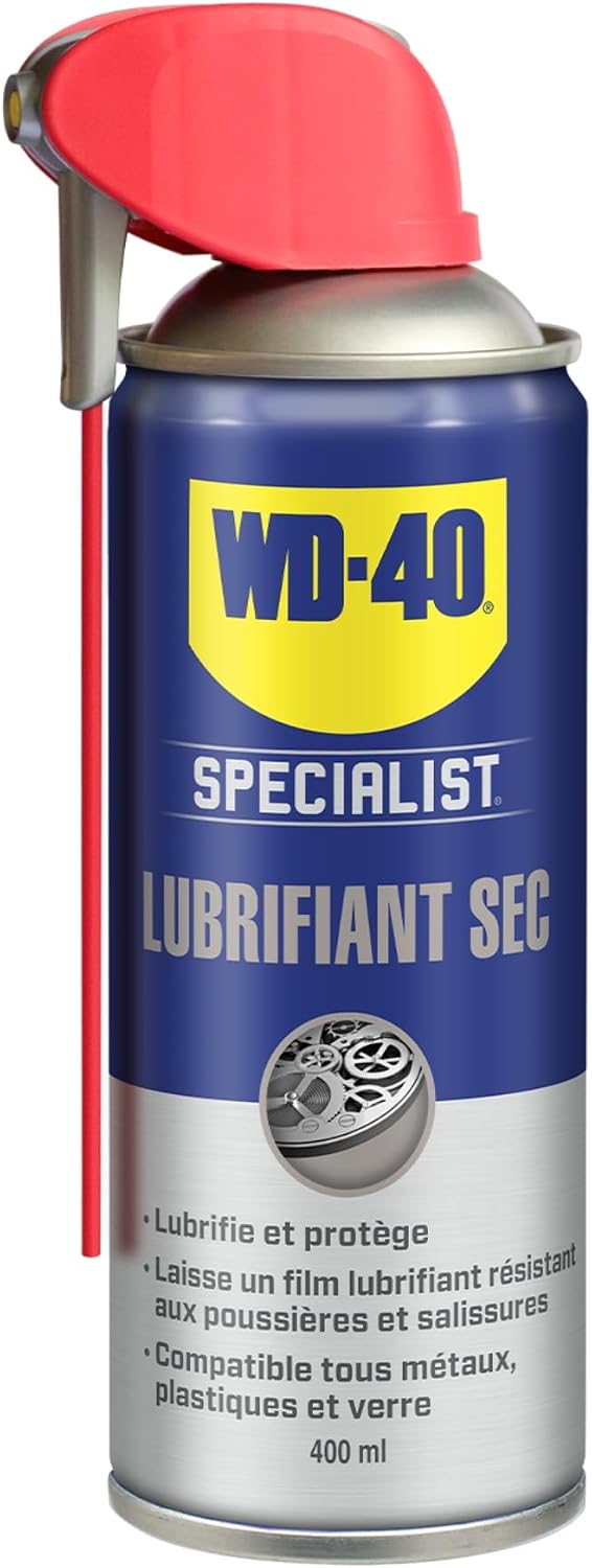 Detalle de WD-40 SPECIALIST Lubrifiant Sec, aérosol 400 ml — film sec qui n'attire pas les salissures