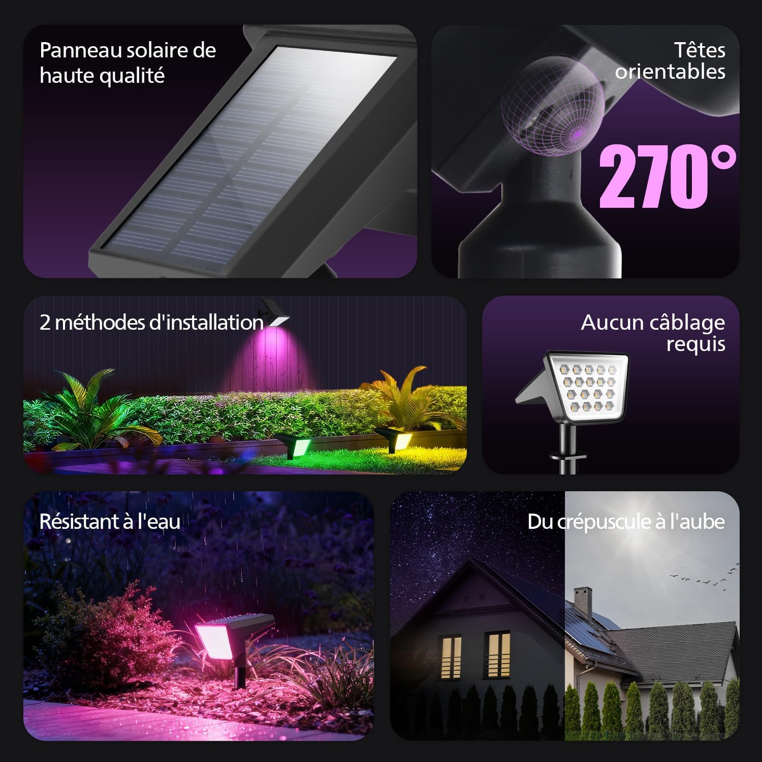 Detalle 2 de Philips Spots solaires RGBW lot de 4