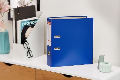 Detalle 2 de Archivador de Palanca con Anillas Essentials (Esselte 624291) – 3 Unidades, Azul, 75 mm