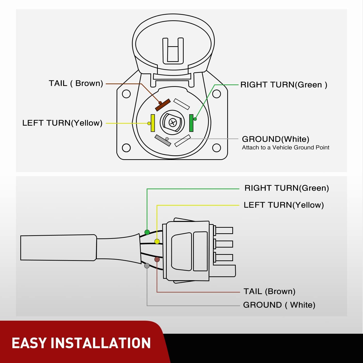Thumbnail 2 de Nilight 4 Way to 7 Way Trailer Adapter